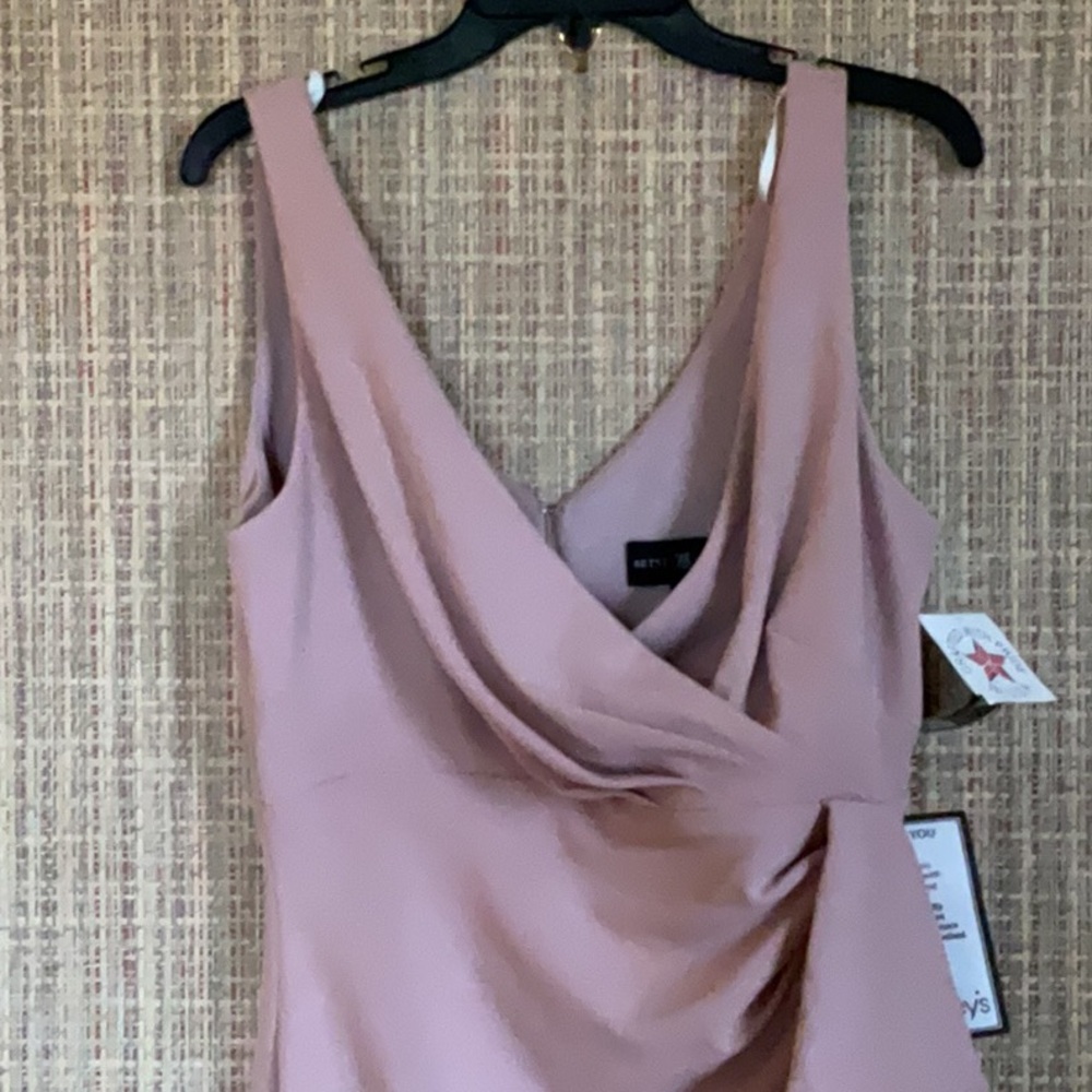 NWT Betsy & Adam Rose Sleeveless Gown